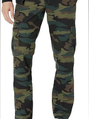 Men’s Dickies FLEX Slim Straight Camo Cargo Pants Size 36 32 (Broken Button)